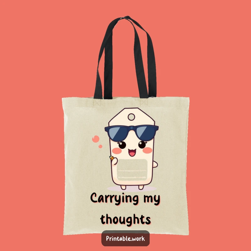Funny Paper Tag Tote Bag: Carry Your Essentials with a Happy Sigh