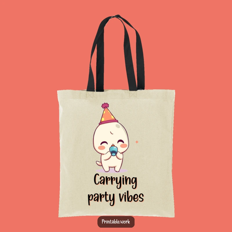 Funny Kawaii Party Character Tote Bag - Carry Your Fun Everywhere!
