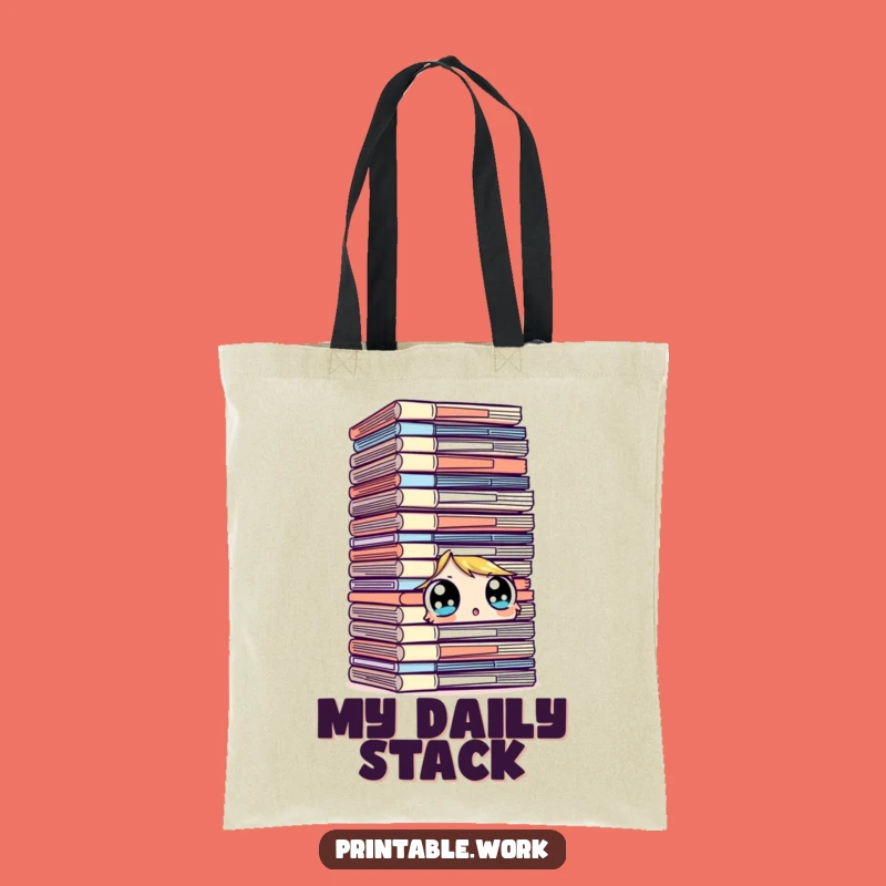 Funny Overwhelmed Tote Bag: File Shock Style, Perfect Funny Gift Accessory