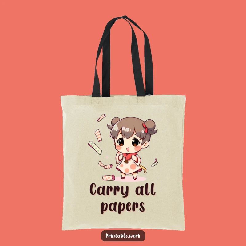 Funny Paper Juggling Tote Bag: Carry Your Supplies with Artistic Flair
