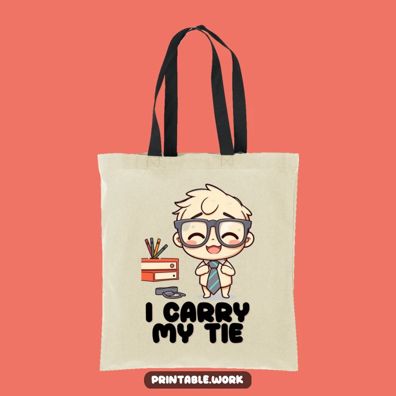 Funny Stapler Tie Mishap Tote Bag: Carry Your Laughs with This Office Accessory