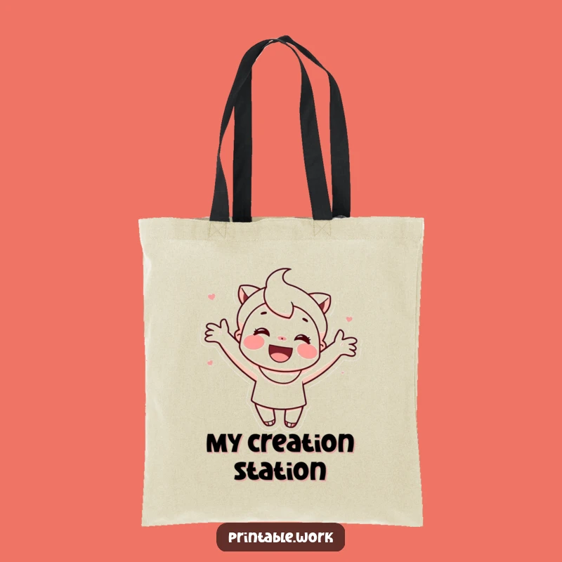 Funny Cute Decorator Character Tote Bag: Crafting Creation Accessory Funny Gift